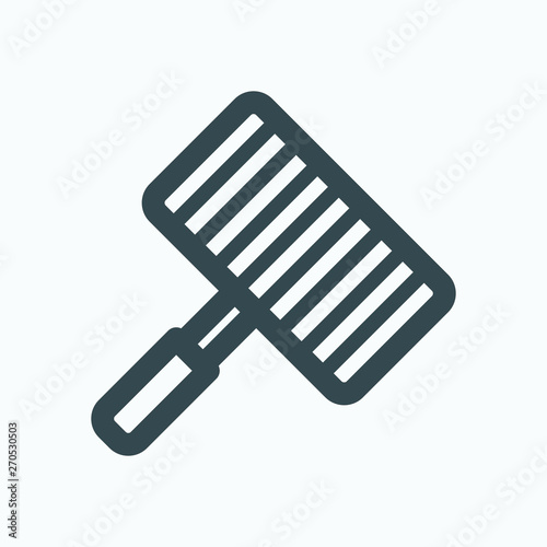 Grill grate isolated icon, bbq metal grill grate linear vector icon