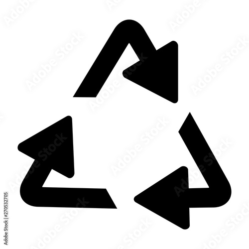 recycling symbol of ecologically pure funds, set of arrows