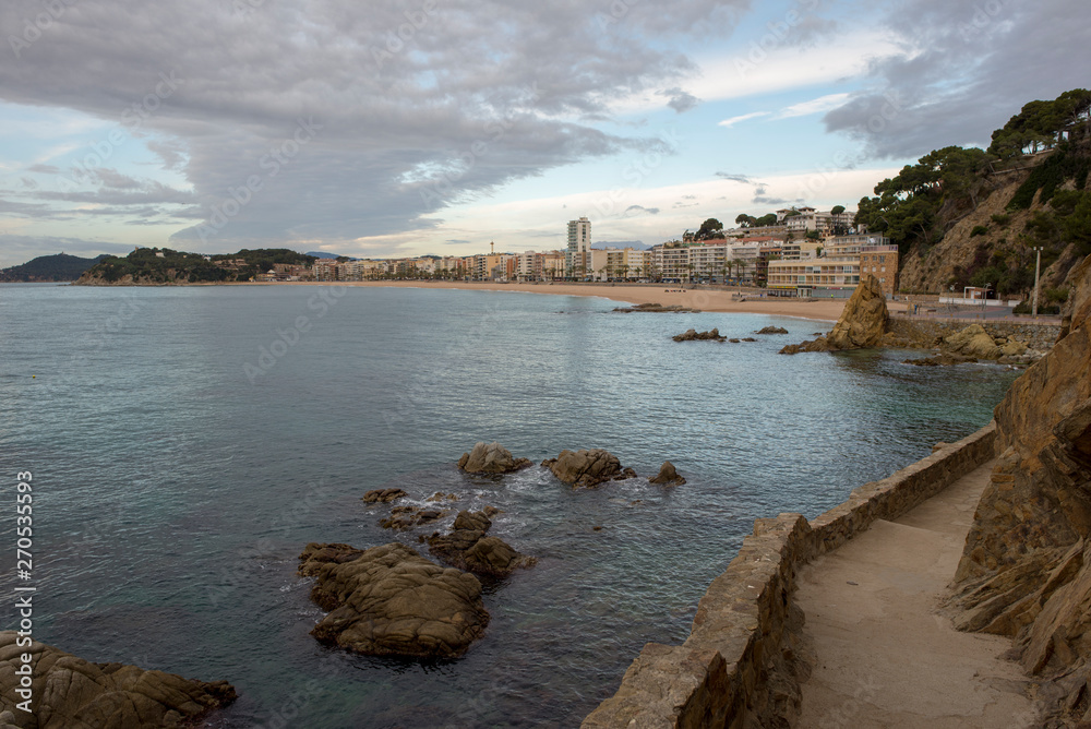 Obraz premium Round roads through Lloret de Mar, Costa brava