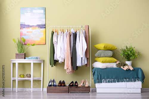 Stylish interior of female ...