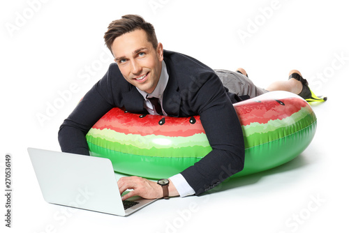 Handsome accountant with la...