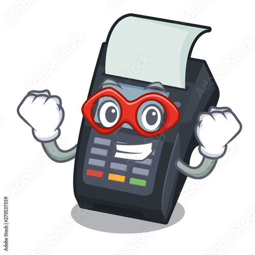 Super hero machine EDC isolated in the mascot