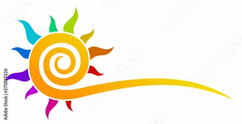 Symbol of the bright color summer sun.