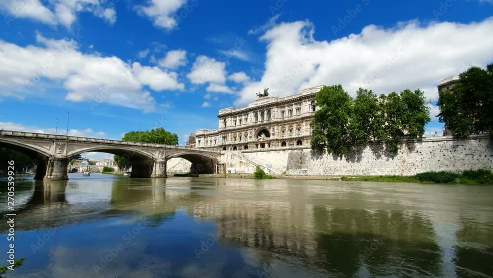 ROME. ITALY. May 21, 2019 Corte Suprema di Cassazione. View of the Supreme court of Italy from the Tiber river. ROME. ITALY. May 21, 2019 Corte Suprema di Cassazione. View of the Supreme court of Italy from the Tiber river.