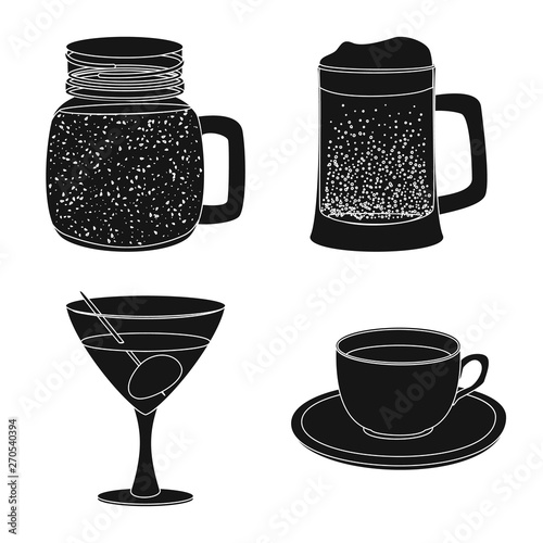 Isolated object of drink and bar symbol. Collection of drink and party vector icon for stock.