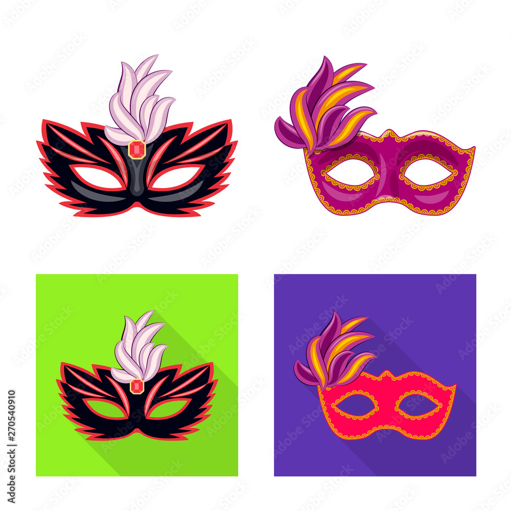 Obraz premium Vector illustration of luxury and celebration symbol. Set of luxury and hide stock symbol for web.