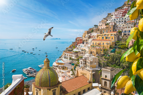 Beautiful Positano on Amalfi Coast in Campania, Italy photo
