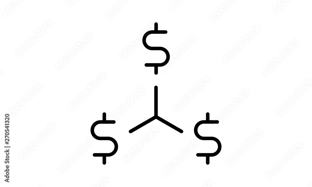 Dollar vector icon for financial concepts Dollar vector icon for financial concepts