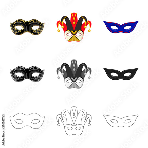 Vector illustration of luxury and celebration icon. Collection of luxury and hide  stock vector illustration.