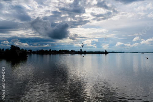 danube river near gabcikovo power plant, slovakia photo