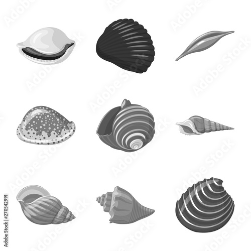 Vector design of aquarium and aquatic logo. Collection of aquarium and decoration vector icon for stock.