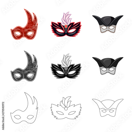 Vector illustration of luxury and celebration sign. Collection of luxury and hide  vector icon for stock.