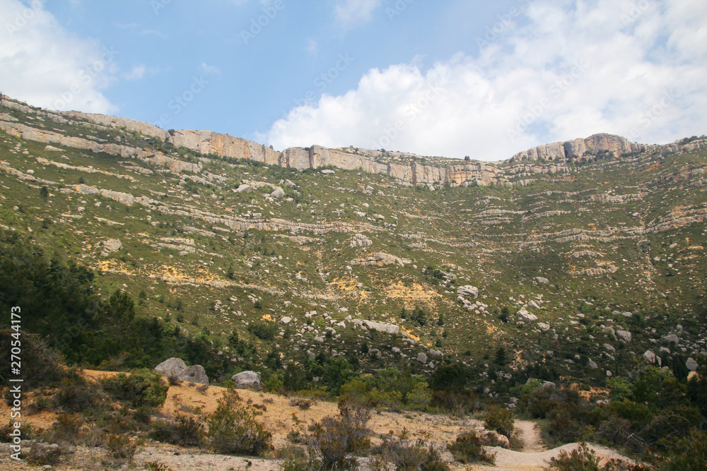 A mountain terrain of Siurana in Priorat, Spain	