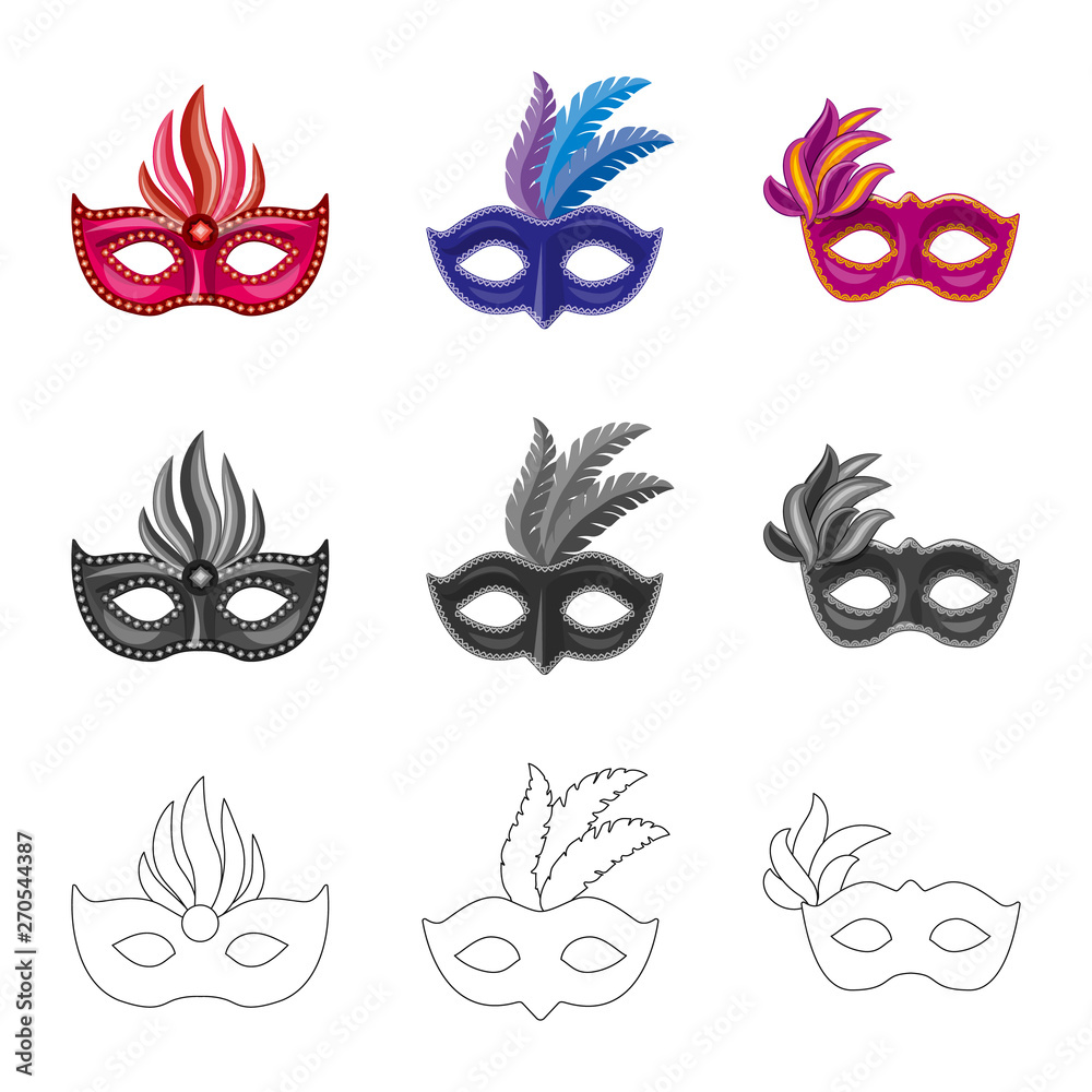 Obraz premium Vector illustration of luxury and celebration icon. Collection of luxury and hide stock symbol for web.