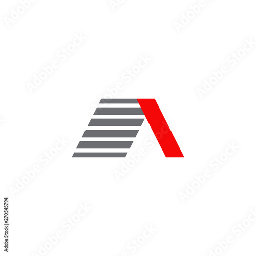 Initial A letter logo design vector template