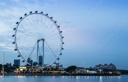Big  ferris wheel in night © dongli