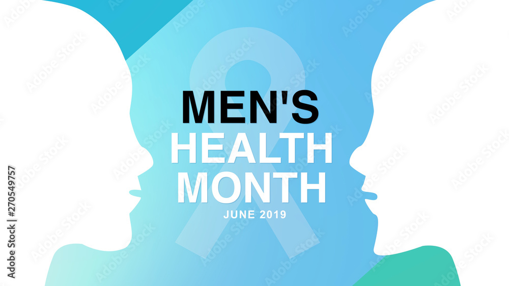 Men's Health Month poster and banner campaign - design illustration.