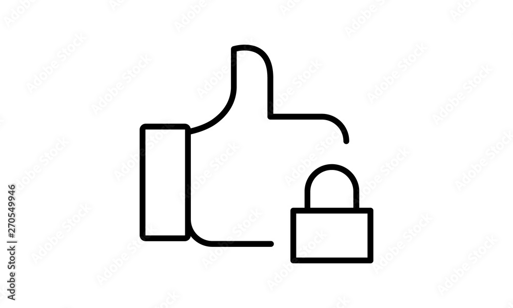 Like lock vector icon for security illustration Like lock vector icon for security illustration
