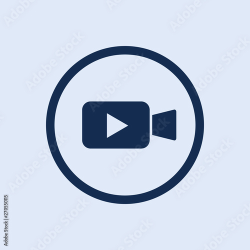 Video camera vector icon. New trendy style graphic vector illustration for web, logo, app, ui.