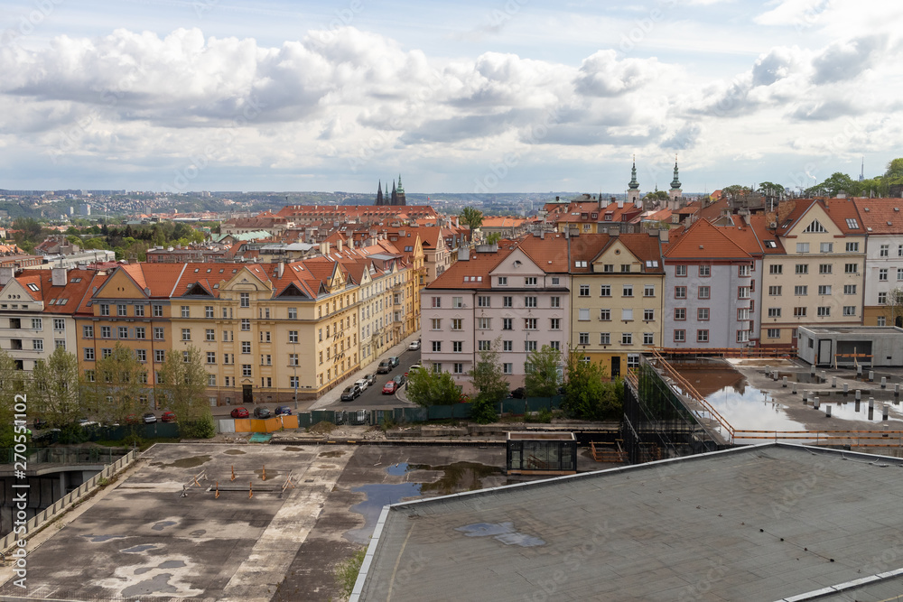 Beautiful architecture and spring city view of Prague / Prague, Czech Republic, May 2019
