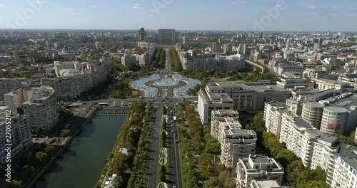 Aerial View of Bucharest downtown
