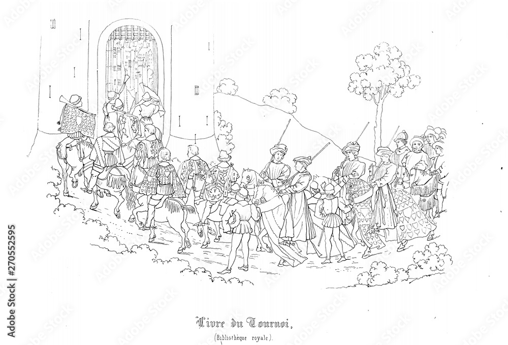 Obraz premium Middle ages people