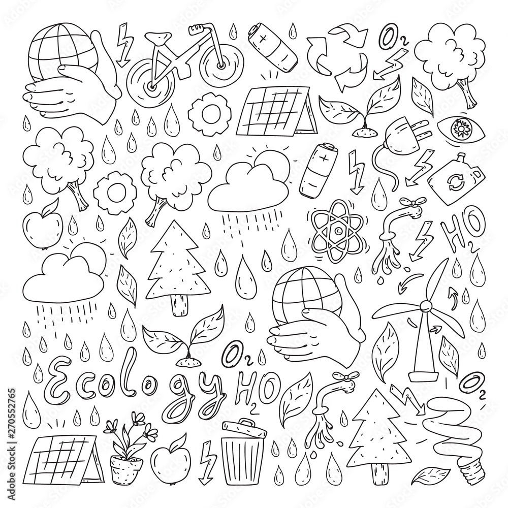 Vector logo, design and badge in trendy drawing style - zero waste concept, recycle and reuse, reduce - ecological lifestyle and sustainable developments icons on monochrome style. Vector logo, design and badge in trendy drawing style - zero waste concept, recycle and reuse, reduce - ecological lifestyle and sustainable developments icons on monochrome style.