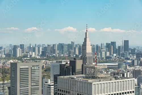 Photography Aerial view of Tokyo skyline