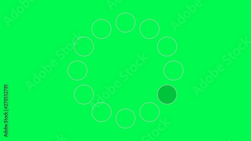 Progress loading bar UI indicator. Loading Circle. Download progress, preloader animation web design template, interface upload. Animation of UI element in 4K. Chroma key green screen.