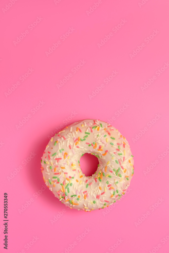 donut on pink background donut on pink background