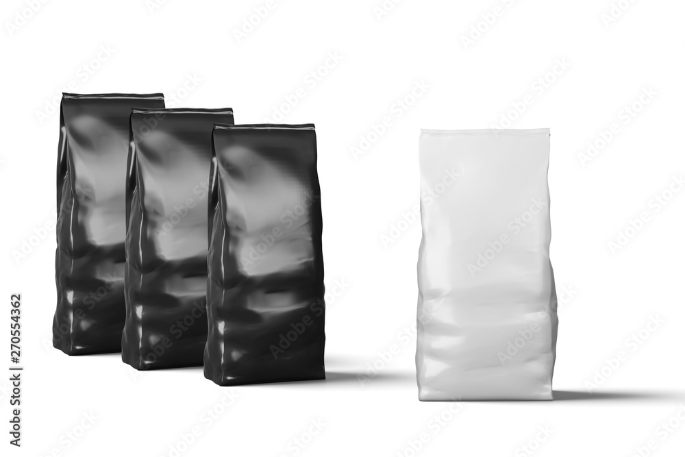 Blank packaging, plastic coffee bags Blank packaging, plastic coffee bags