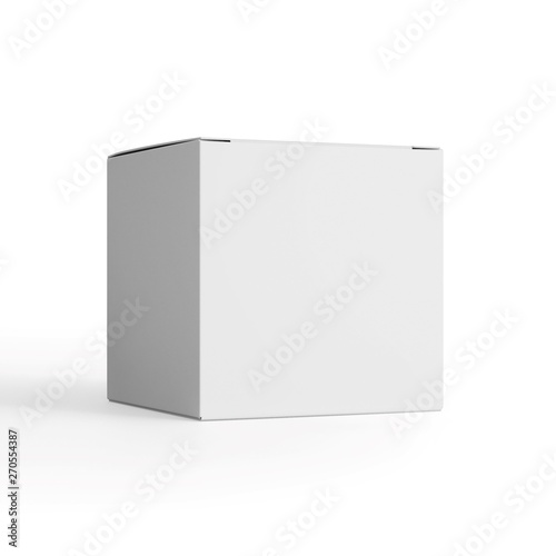 3d white blank product box