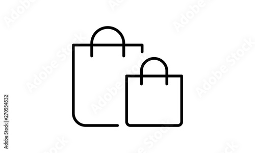 Shopping bag vector icon for retail