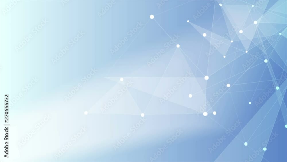 Technology blue low poly abstract connection motion design. Video animation Ultra HD 4K 3840x2160