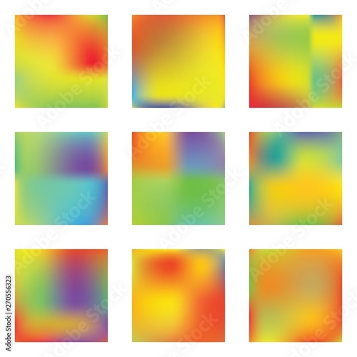 Gradient mesh painted in different colors.