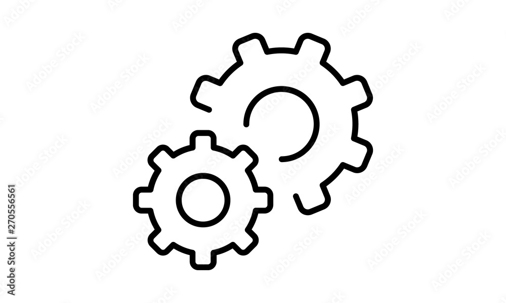 Settings vector icon for adjusting system or account preferences