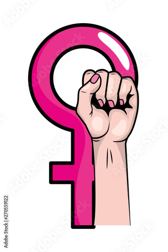 Pop art hand clenched cartoon