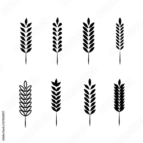 Wheat Ears Icons and Logo Set