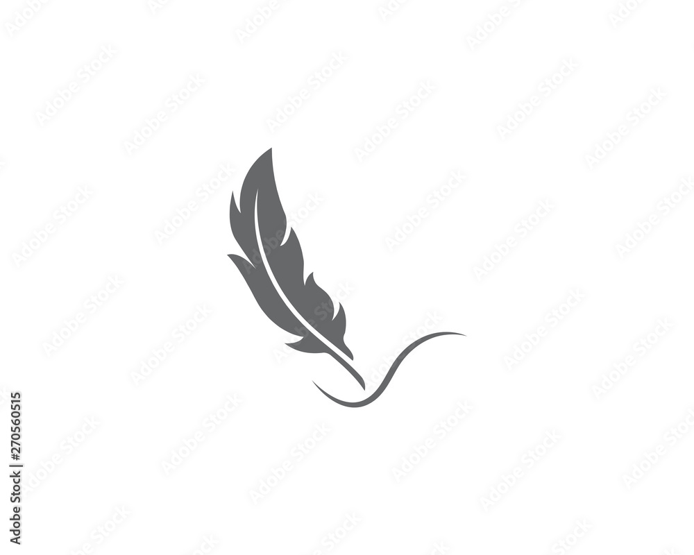 Naklejka premium feather logo template vector icon design 