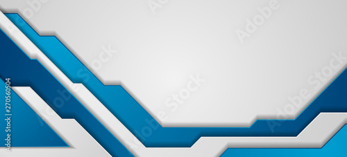 Blue grey tech geometric abstract background