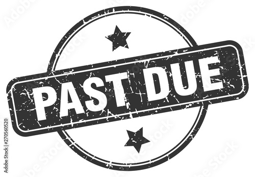 past due grunge stamp
