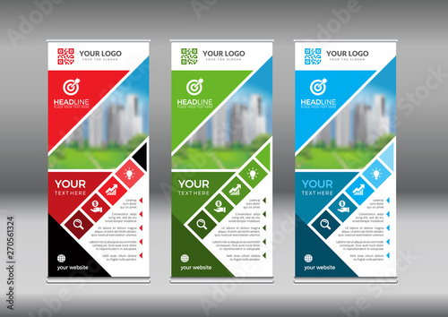 Business Roll Up. Standee Design. Banner Template. Presentation and Brochure Flyer.