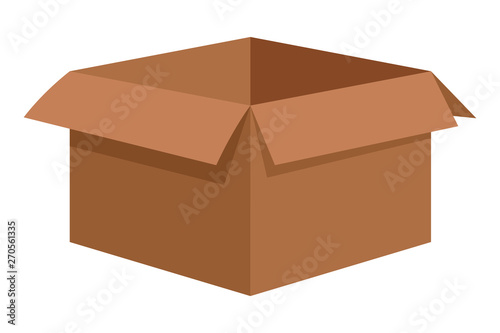 carton box empty icon cartoon