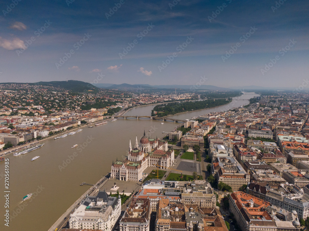 The Hungarian Parliament with the river Danube