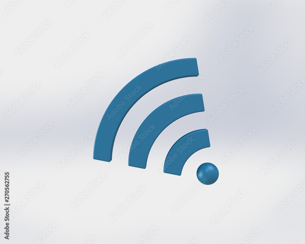 3D Rendering Blue Wifi Wireless Network Symbol isolated on white background – Illustration 3D Rendering Blue Wifi Wireless Network Symbol isolated on white background – Illustration