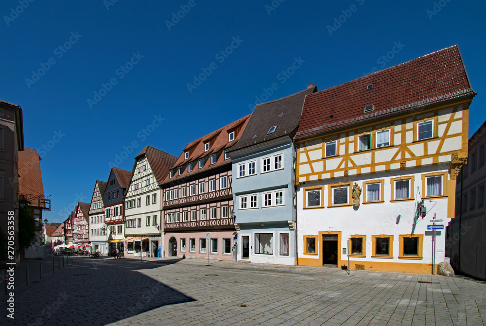 In der Altstadt von Ochsenfurt in Unterfranken, Bayern, Deutschland 