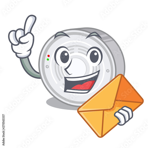 With envelope smoke detector isolated with the mascot