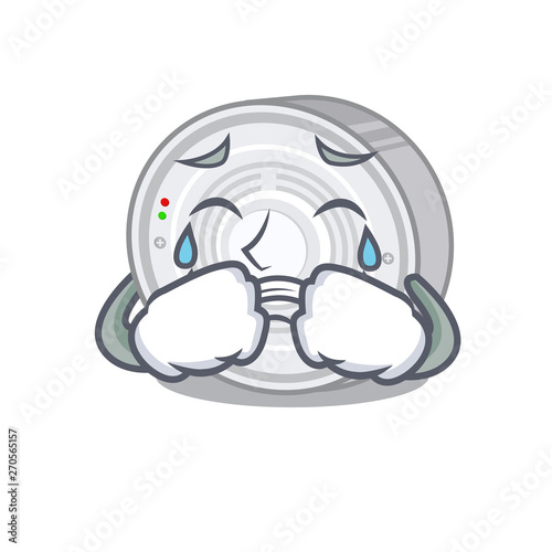 Crying smoke detector in the cartoon shape