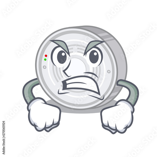 Angry smoke detector in the cartoon shape