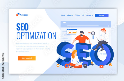 Creative website Ui Landing Page  template design. Vector illustration concept of web page design for website and mobile website development - Vector 